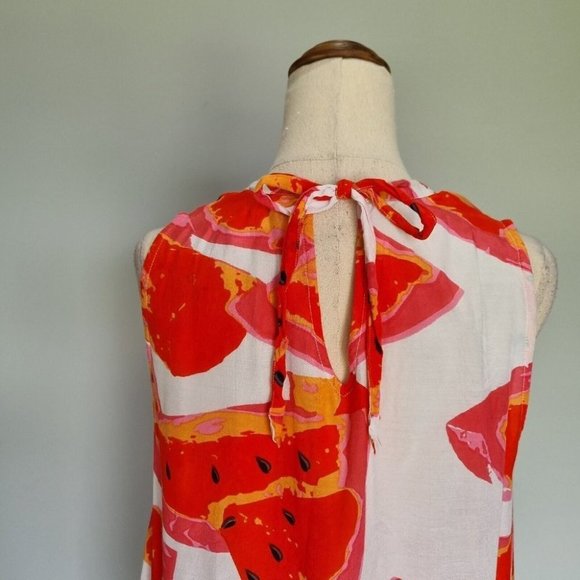 Masai Copenhagen Harper Multicolour Fruit Print Sleeveless Swing Dress Size S - Picture 6 of 7